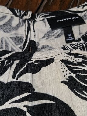 Who What Wear Black & White 2pc Short Set Size M